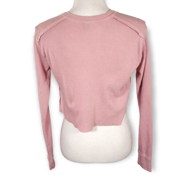 WILD FABLE PINK WAFFLE KNIT CROP TOP SZ.S EUC - Picture 3 of 5